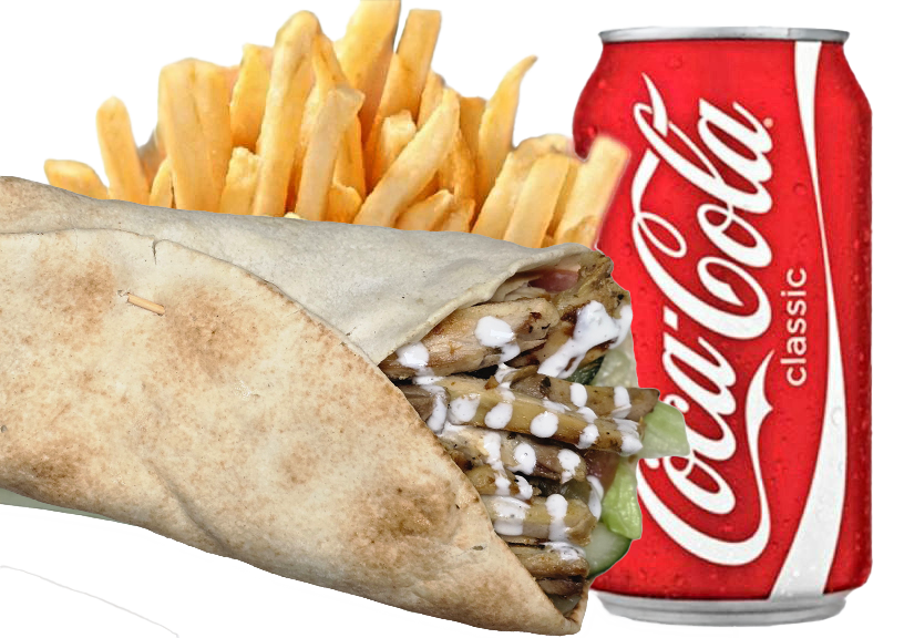 pita combo with fries and pop
