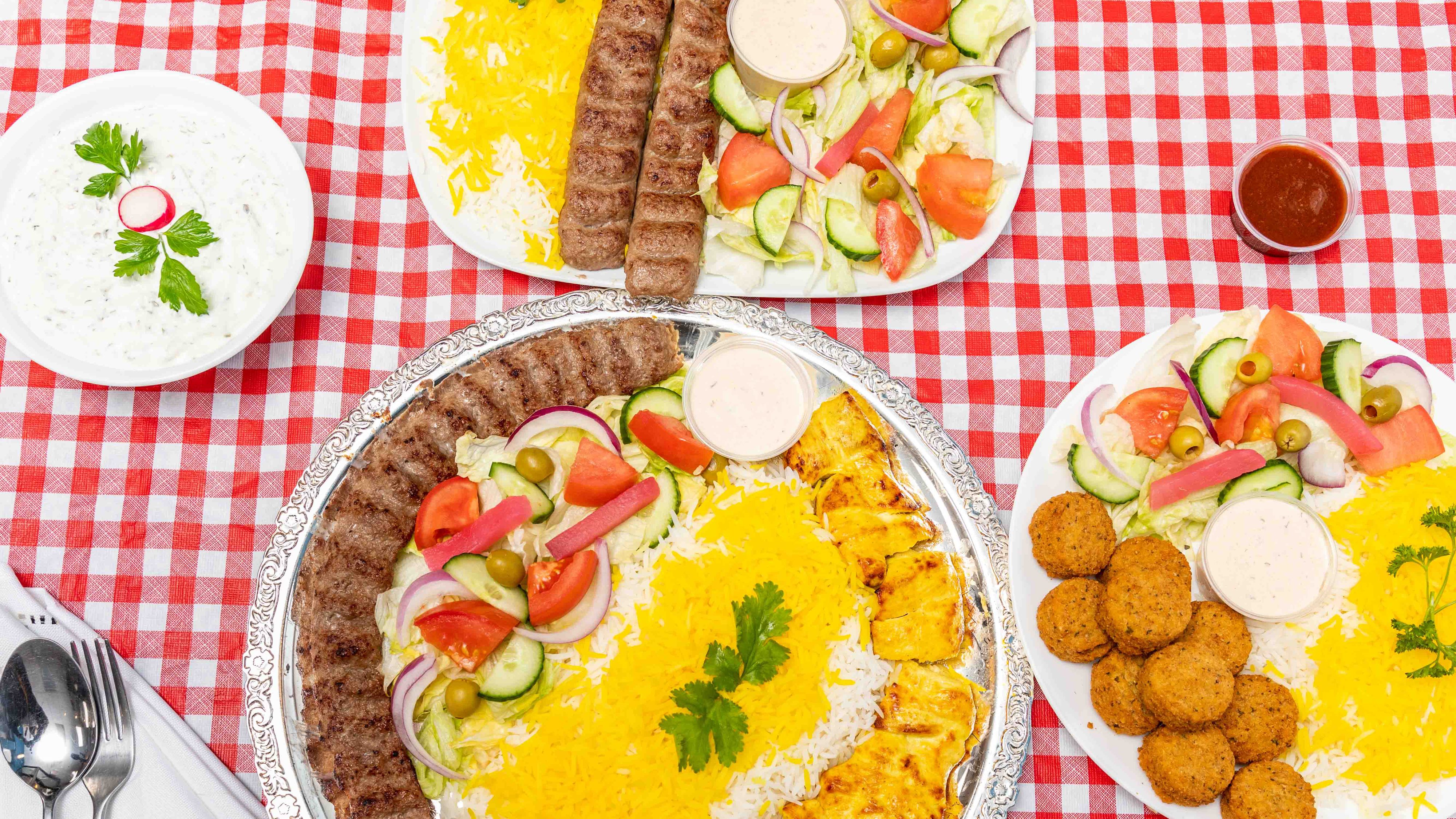 many different Persian dishes